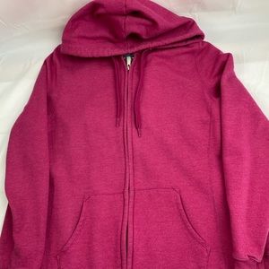 Champion- Ladies’ hoodie. Pink/Fuchsia. Large. Authentic.Zip up. 2Front Pockets